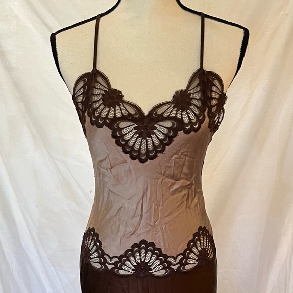 Vintage silk & lace art deco style gown - Picture 2 of 13